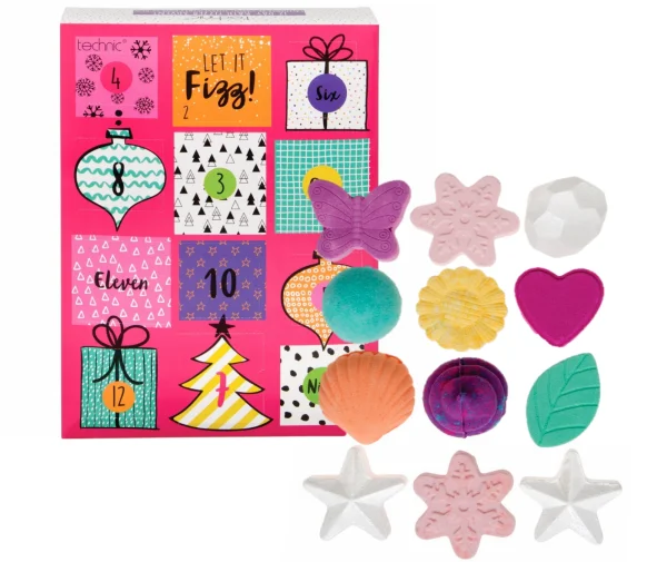 Advento kalendorius 12 day bath fizzer advent calendar