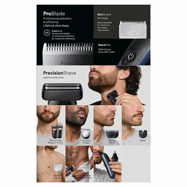 Braun Multifunctional trimmer 11 in 1 Series 7 AIO7540 Dark Blue thumbnail 4