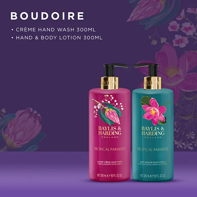 Baylis & Harding Baylis & Harding Boudoire Hand Care Gift Set - Tropical Paradise, 2×300ml thumbnail 2