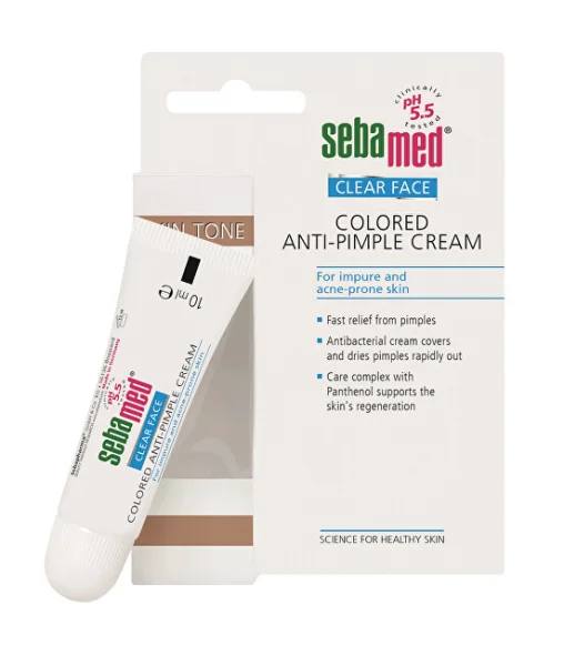 Clear face colored anti-pimple cream