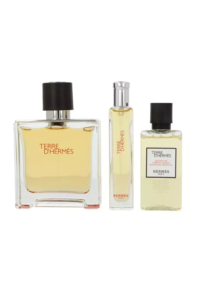 Hermes Set Hermes Terre D`Hermes Parfum 75ml + Parfum 15ml + Shower Gel Hair & Body 40ml thumbnail 3