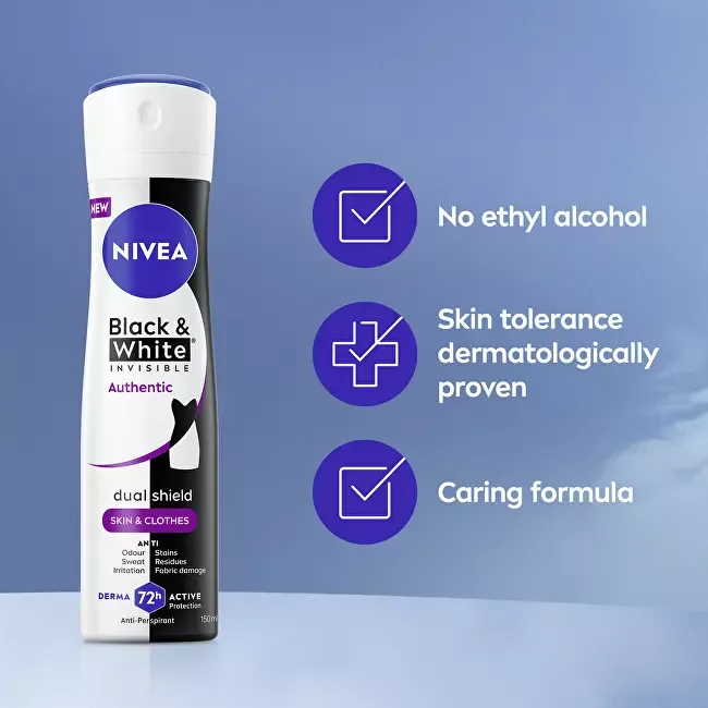 Nivea Antiperspirant spray B&W Authentic Anti-Perspirant 200 ml thumbnail 5