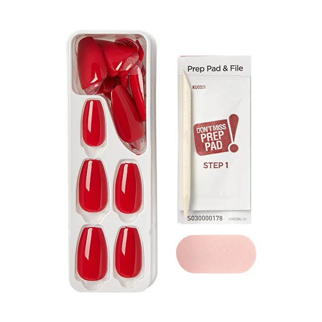 Kiss Kiss Self-adhesive nails imPRESS Color MC Reddy or Not 30 pcs thumbnail 3