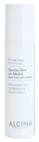 Facial tonic with alcohol