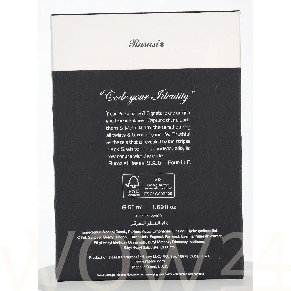 Rasasi Rumz Al Rasasi 9325 Pour Lui thumbnail 3