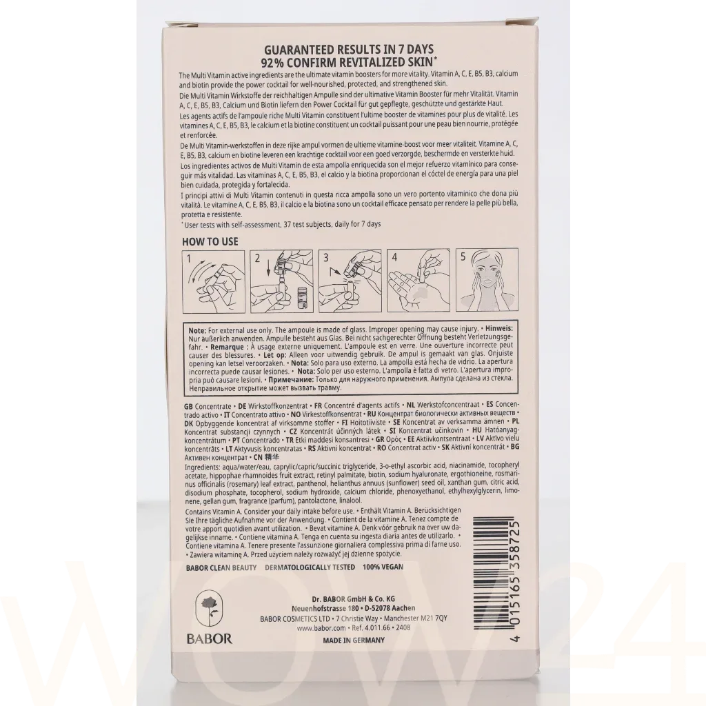 Babor Babor Multi Vitamin Ampoule Concentrates thumbnail 3
