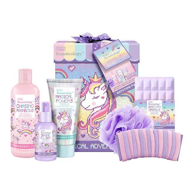 Baylis & Harding Baylis & Harding Gift Box of Body Care Products and Hair Ties - Unicorn, 6 pcs thumbnail 2