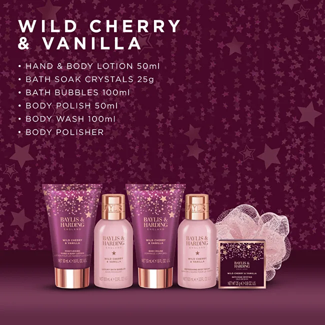 Baylis & Harding Wild Cherry & Vanilla Body Care Gift Set 6 pcs thumbnail 4