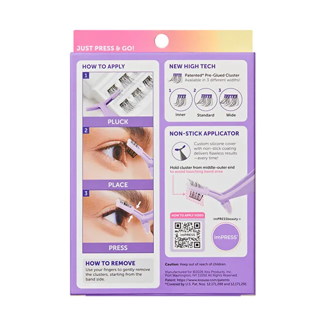 Kiss imPRESS Pre-glued Cluster Multi 02 Cluster Lashes thumbnail 4