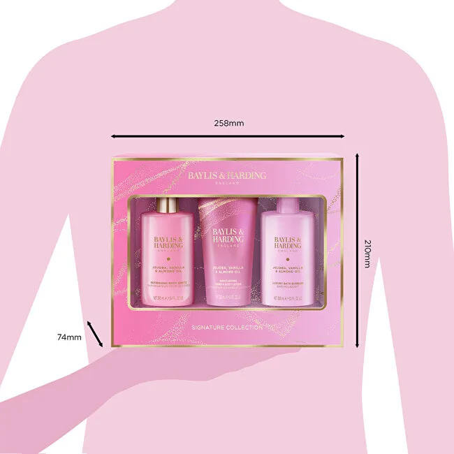 Baylis & Harding Jojoba, Vanilla & Almond oil body care gift set 3 pcs thumbnail 4