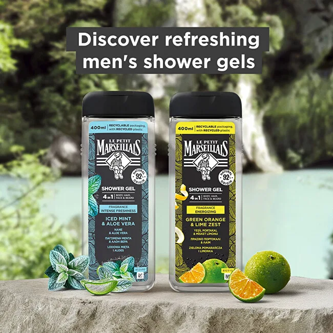 Le Petit Marseillais Shower gel for body, face, hair and beard Green Orange & Lime Zest 400 ml thumbnail 7