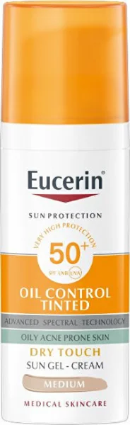 Sun oil control tinted dry touch gel-cream