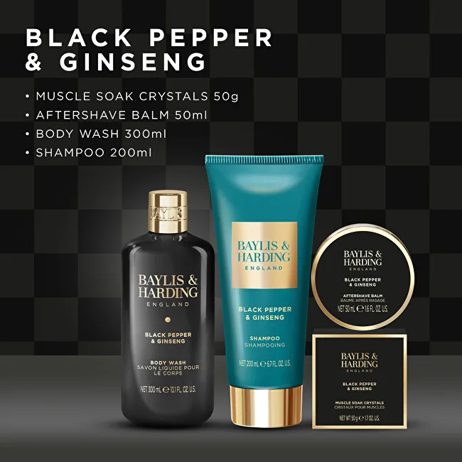 Baylis & Harding Black Pepper & Ginseng Body Care Gift Set 4 pcs thumbnail 4
