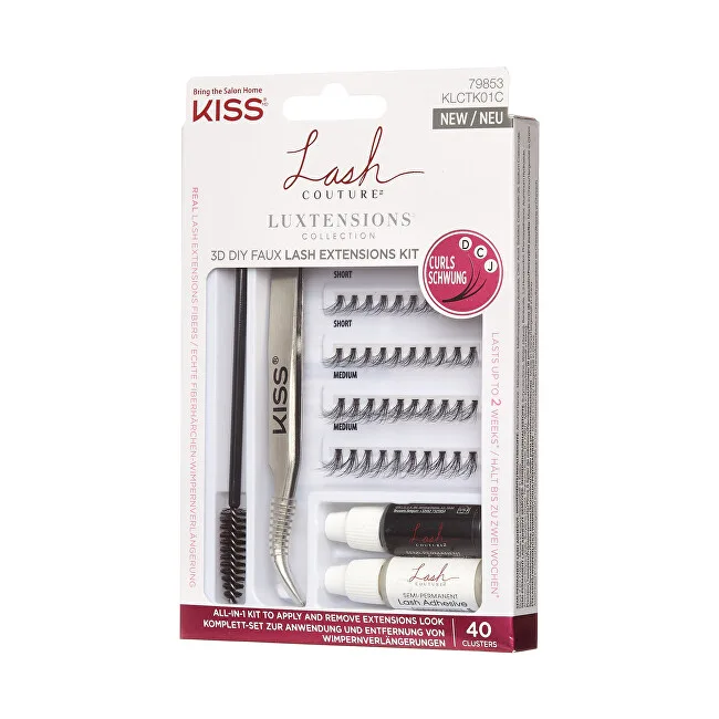 Kiss Kiss Lash Couture LuXtension Cluster Kit - Kit for applying false eyelashes Dirbtinės blakstienos thumbnail 2