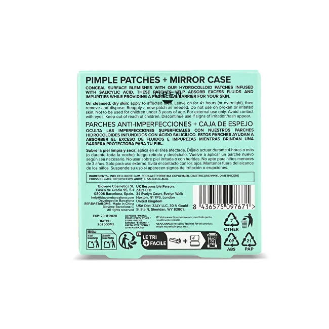 Biovene Pimple Star Patches & Mirror Case 32 pcs. Green Patch Set thumbnail 5