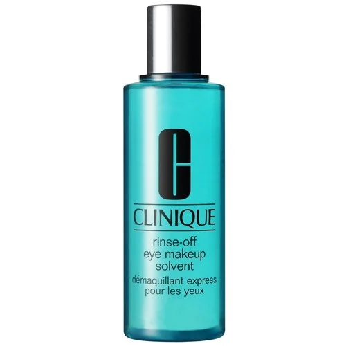 Rinse off eye makeup solvent