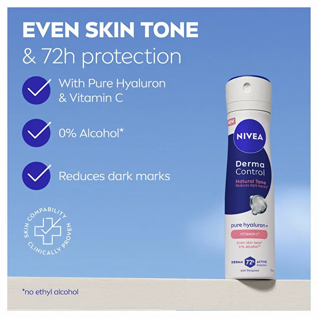 Nivea Antiperspirant spray Derma Control Natural Tone (Antiperspirant) 150 ml thumbnail 2