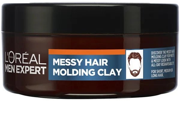 Men expert barber club messy hair molding clay