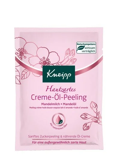 Cream-oil peeling almond blossoms
