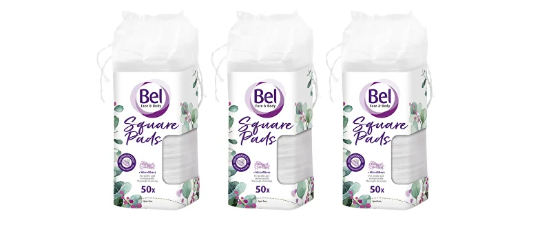 Bel Set of square make-up remover pads Bel Face & Body Cosmetic 3 x 50 pcs thumbnail 2