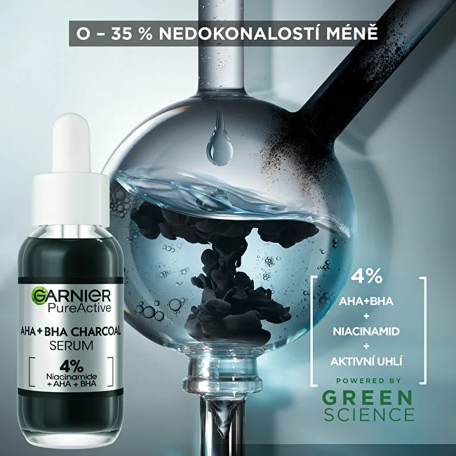 Garnier Pure active aha + bha charcoal serum thumbnail 4