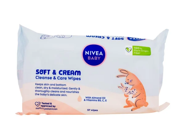 Baby soft & cream cleanse care wipes
