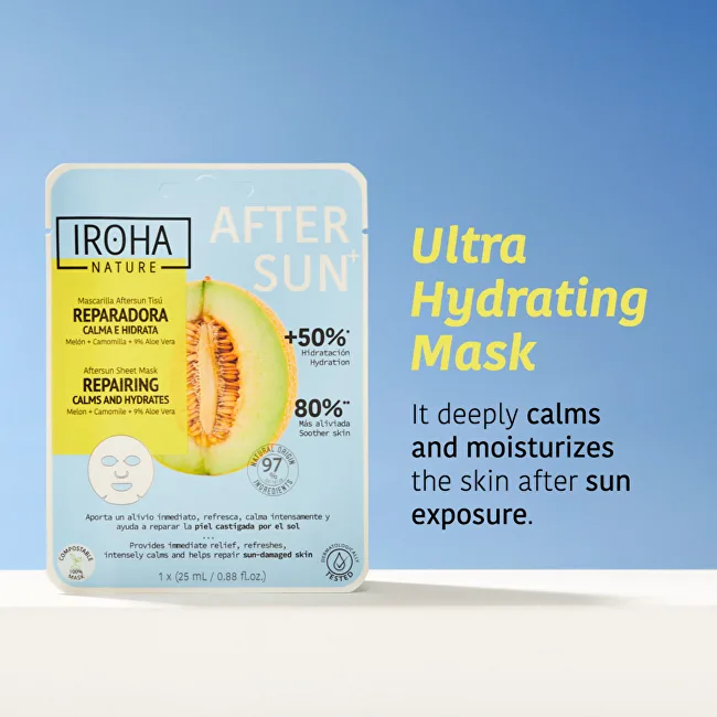Iroha Regenerating mask Repairing Aftersun Face Sheet Mask 25 ml thumbnail 2