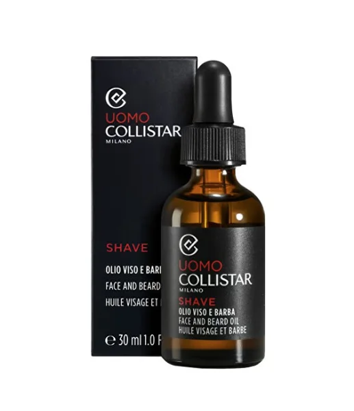 Men shave face and beard oil