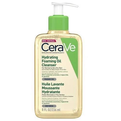Facial cleansers hydrating foaming oil cleanser
