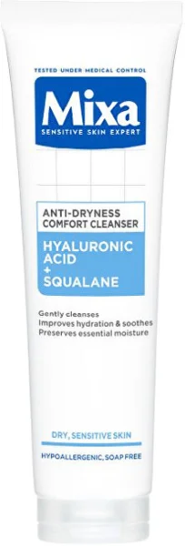 Hyaluronic acid + squalane anti-dryness comfort cleanser
