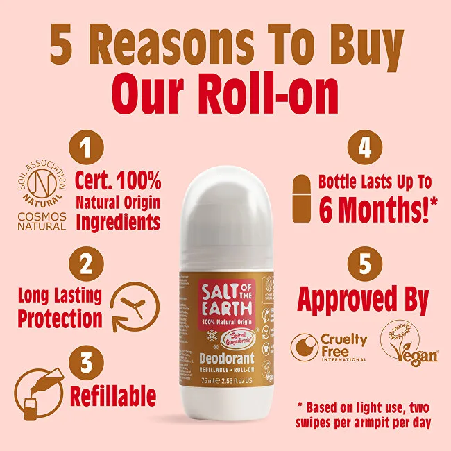 Salt Of The Earth Natural roll-on deodorant Spiced & Gingerbread Deo Roll-on 75 ml thumbnail 2