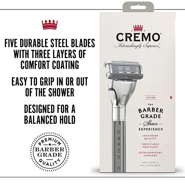 Cremo The Barber Grade razor + 2 replacement heads thumbnail 3