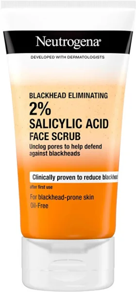 Blackhead eliminating 2% salicylic acid face scrub