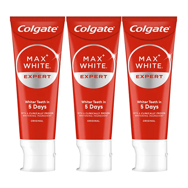 Colgate Whitening toothpaste Max White Expert Original 3 x 75 ml thumbnail 2