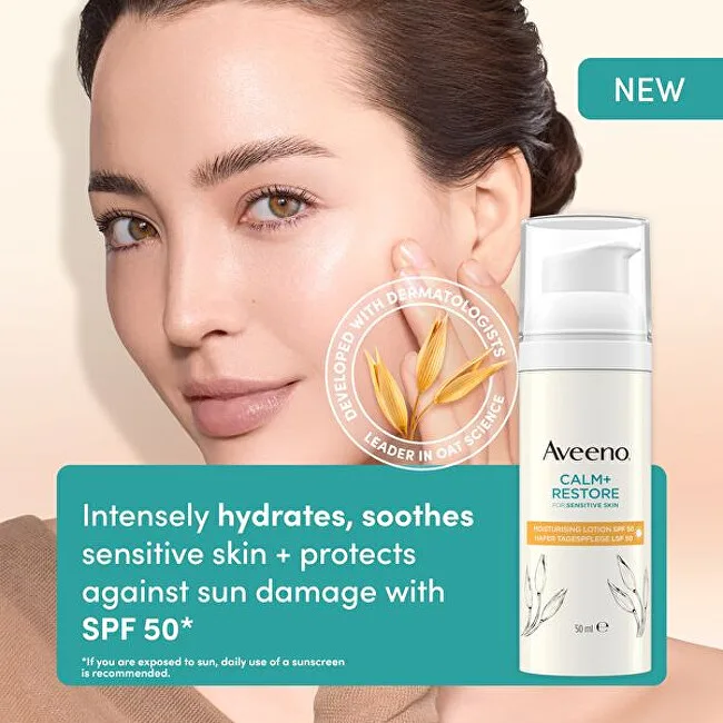 Aveeno Moisturizing Lotion SPF 50 Calm+Restore (Moisturising Lotion) 50 ml thumbnail 2