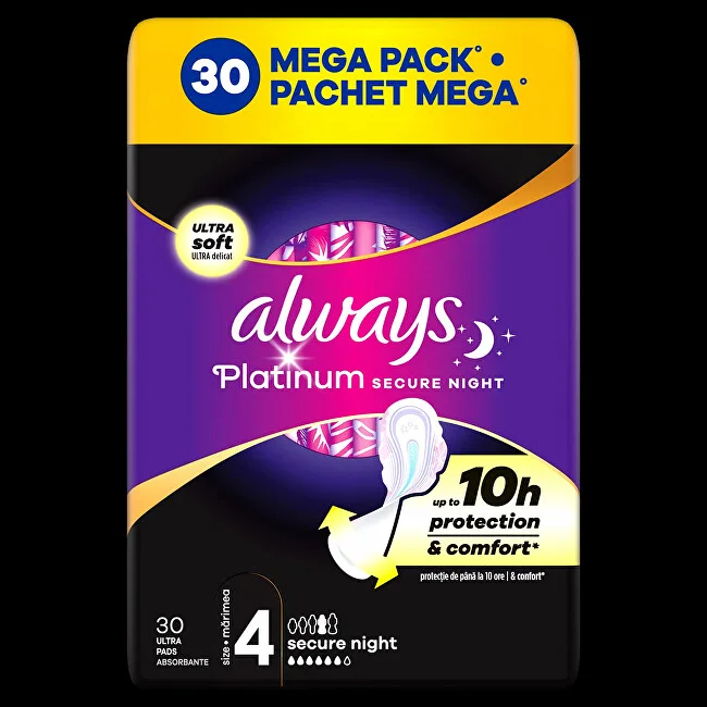 Always Platinum Ultra Secure Night Mega sanitary pads 30 pcs thumbnail 8