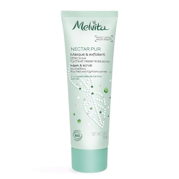 Nectar pur mask & scrub mud effect purifies and tightens pores