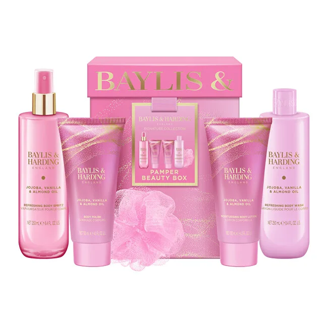 Baylis & Harding Baylis & Harding Body Care Set in a Gift Box Jojoba, Vanilla & Almond Oil 5pcs thumbnail 2