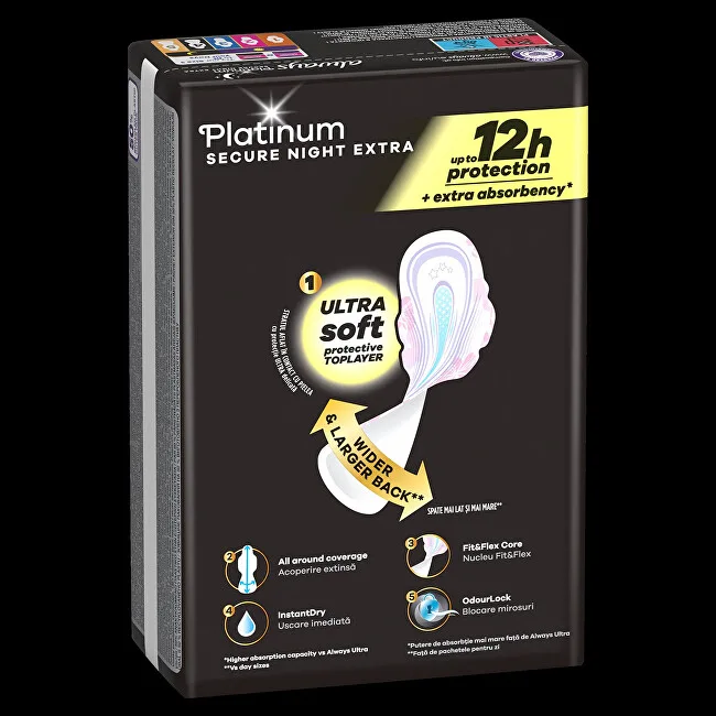 Always Platinum Secure Night Extra sanitary napkins 16 pcs thumbnail 7
