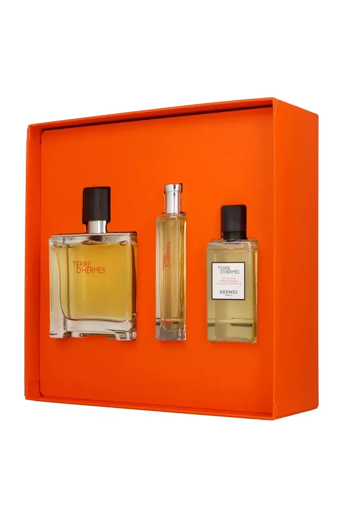 Hermes Set Hermes Terre D`Hermes Parfum 75ml + Parfum 15ml + Shower Gel Hair & Body 40ml thumbnail 6