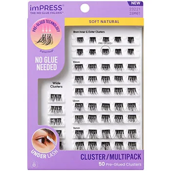 Kiss imPRESS Pre-glued Cluster Multi 01 Cluster Lashes thumbnail 5