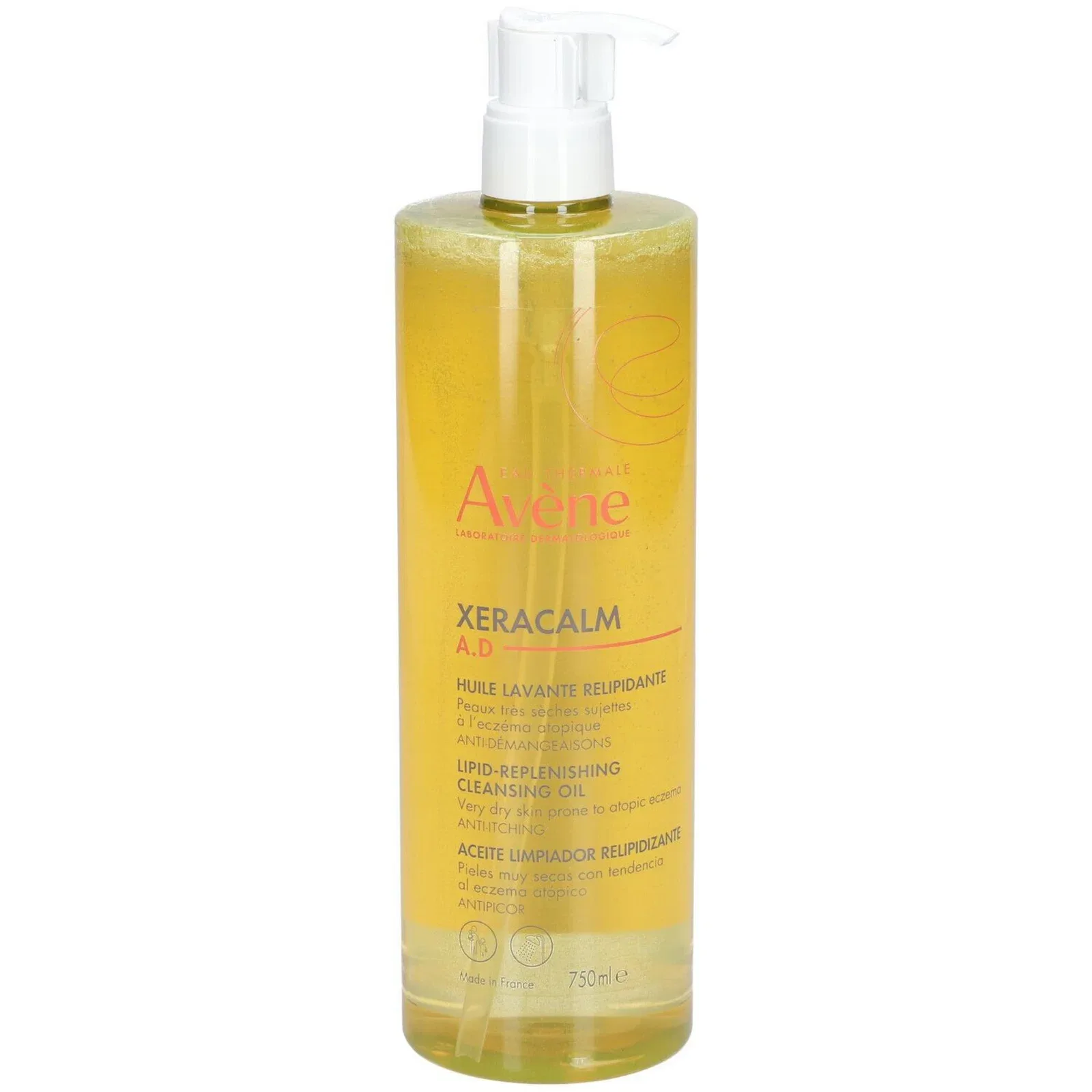 Avene Lipid-Replenishing Cleansing Oil XeraCalm AD (Lipid-Replenishing Cleansing Oil) for dry skin - 750 ml thumbnail 2