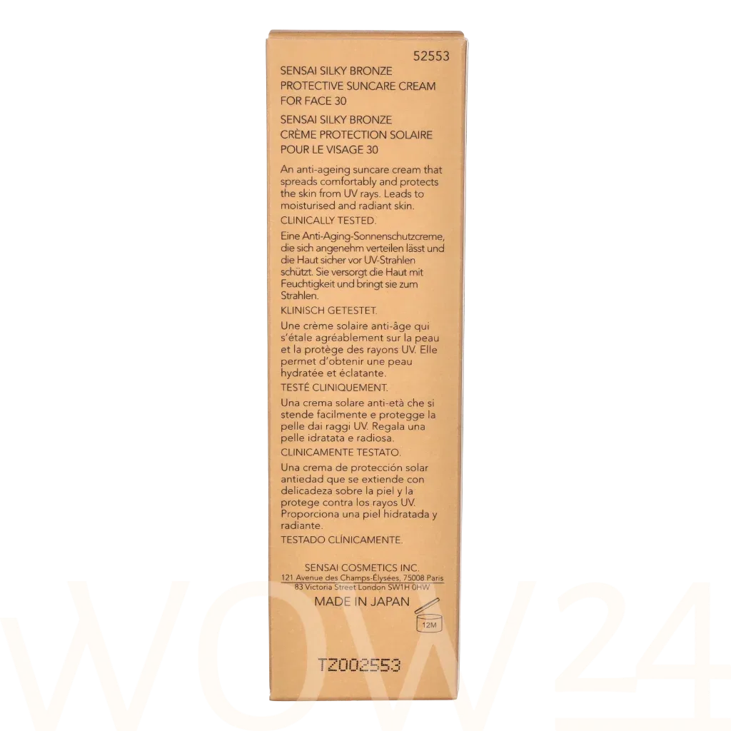 Sensai Sensai Silky Bronze Sun Care Cream For Face SPF30 thumbnail 3
