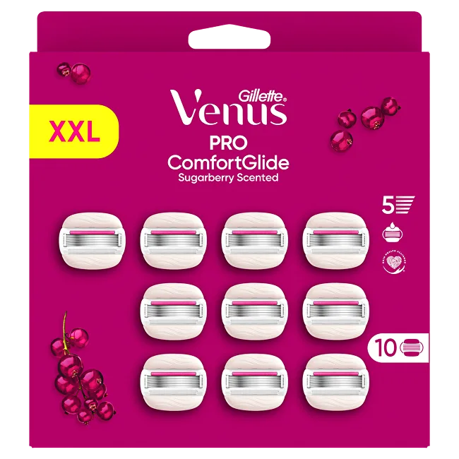 Gillette ComfortGlide Sugarberry replacement heads 10 pcs thumbnail 2