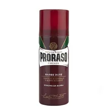 Red shaving foam