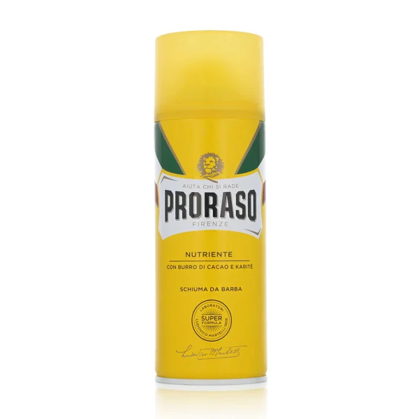 Yellow shaving foam