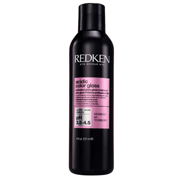 Acidic color gloss activated glass treatment