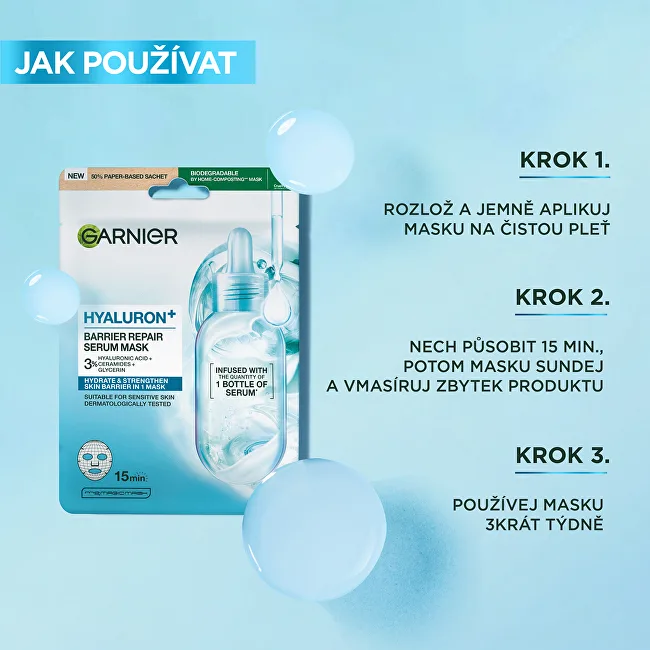 Garnier Garnier HYALURON+ textile face mask for skin barrier restoration with hyaluronic acid thumbnail 6