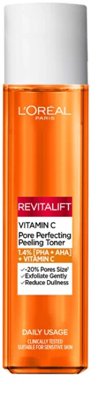 Revitalift clinical vitamin c pore perfecting peeling toner