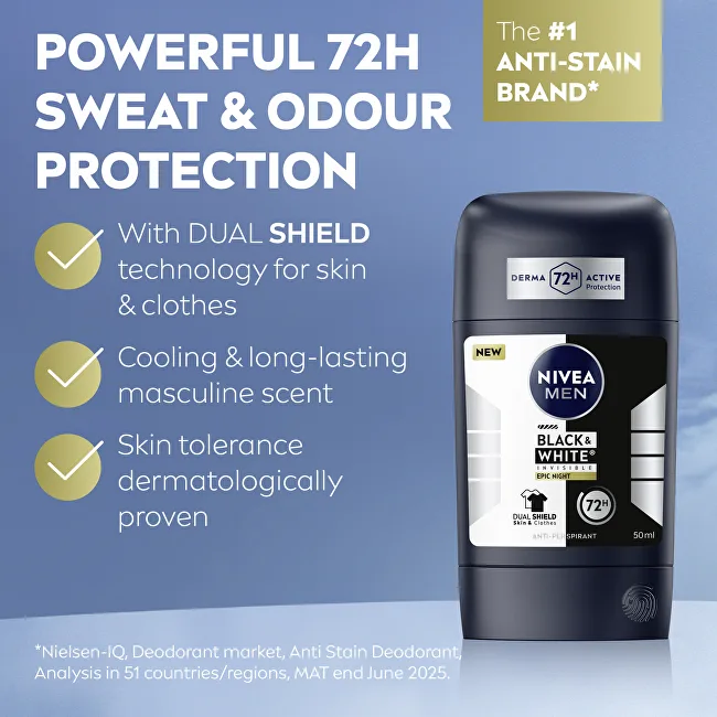 Nivea Solid antiperspirant B&W Epic Night Anti-Perspirant 50 ml thumbnail 2